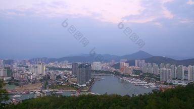 惊人的视图美丽的舒适的城市<strong>三亚</strong>海南岛中国